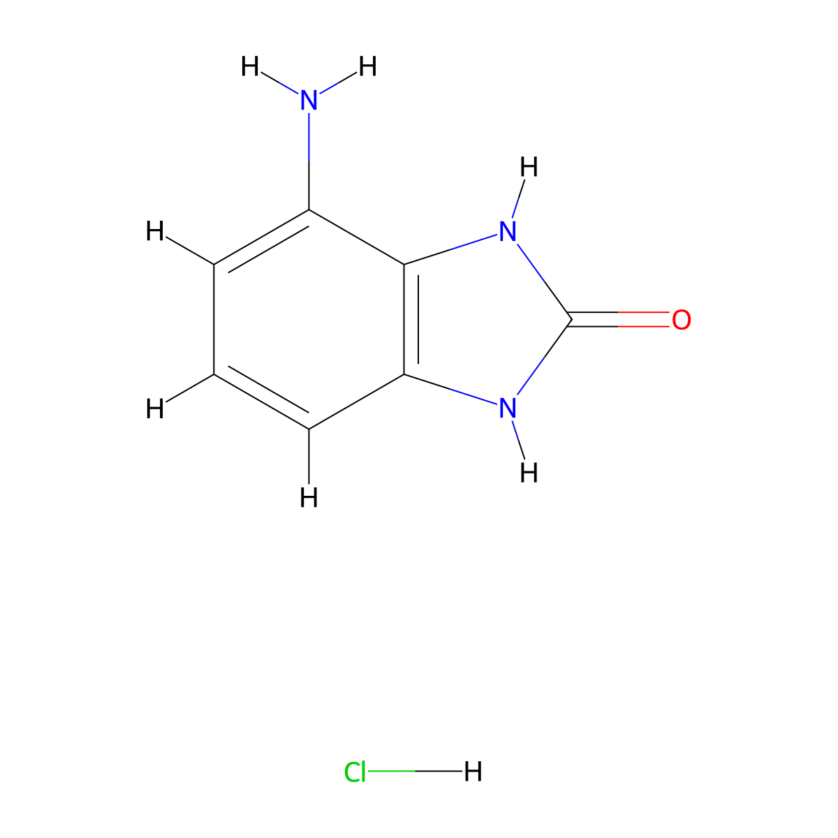 4-Amino-1H-benzo[d]imidazol-2(3H)-one hydrochloride molecular structure, CAS 116532-14-0