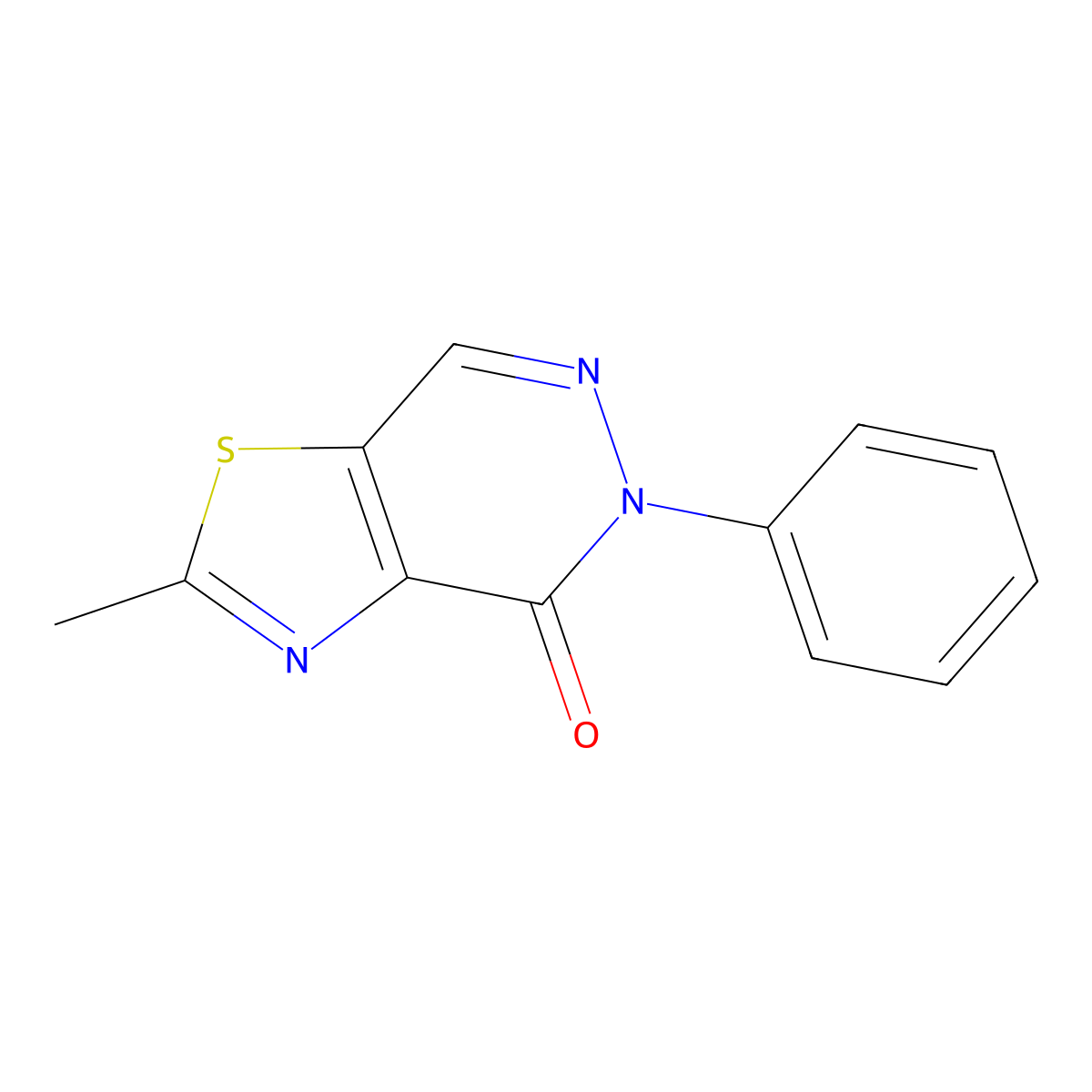 Thiazolo[4,5-d]pyridazin-4(5h)-one,2-methyl-5-phenyl- molecular structure, CAS 116538-76-2