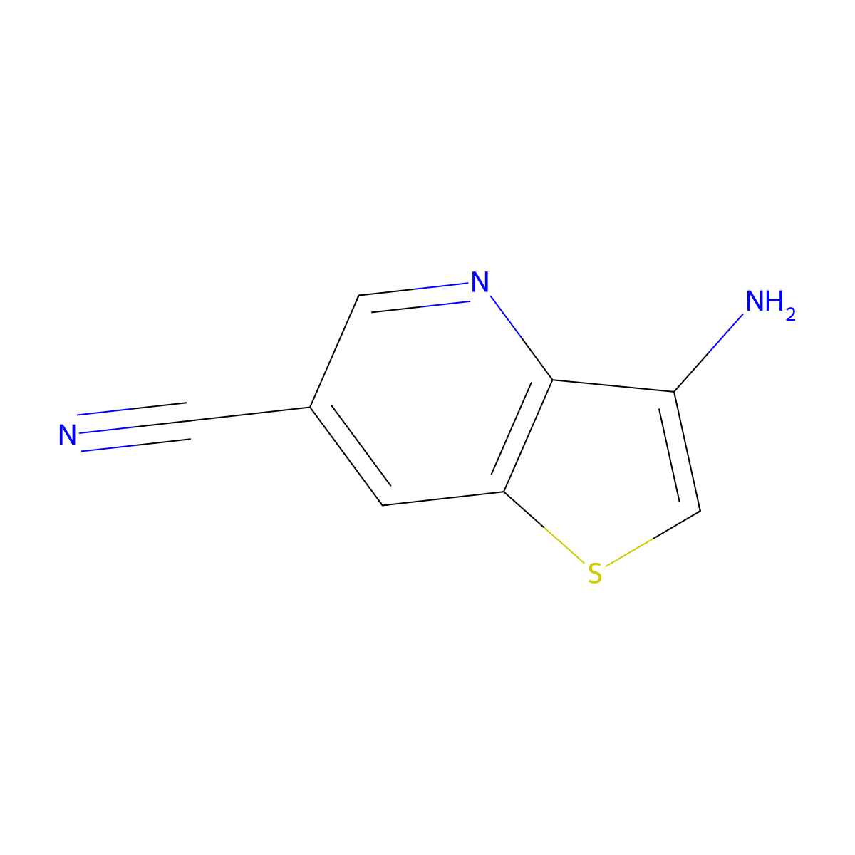 3-Aminothieno[3,2-b]pyridine-6-carbonitrile molecular structure, CAS 116538-96-6