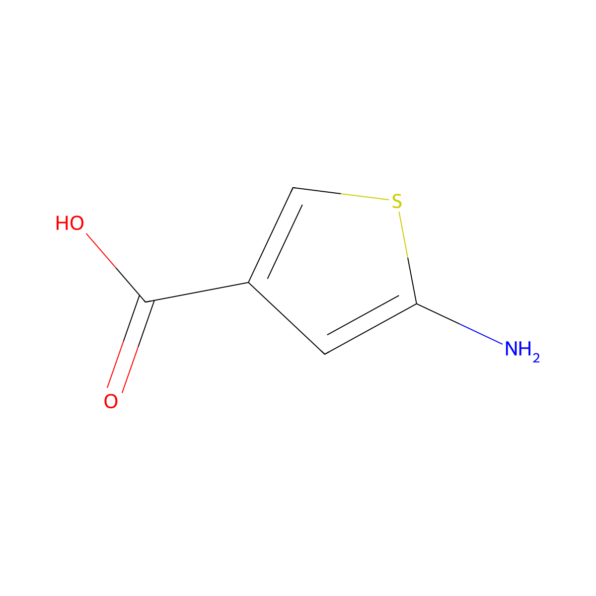 5-Aminothiophene-3-carboxylic acid molecular structure, CAS 116539-01-6