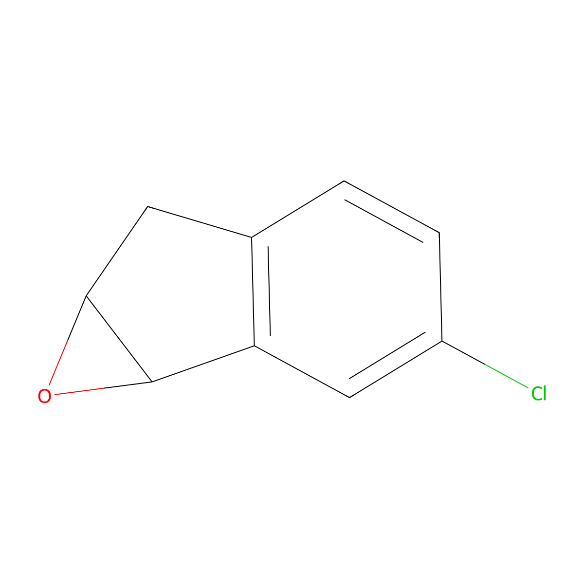 3-chloro-1aH,6H,6aH-indeno(1,2-b)oxirene molecular structure, CAS 116540-88-6
