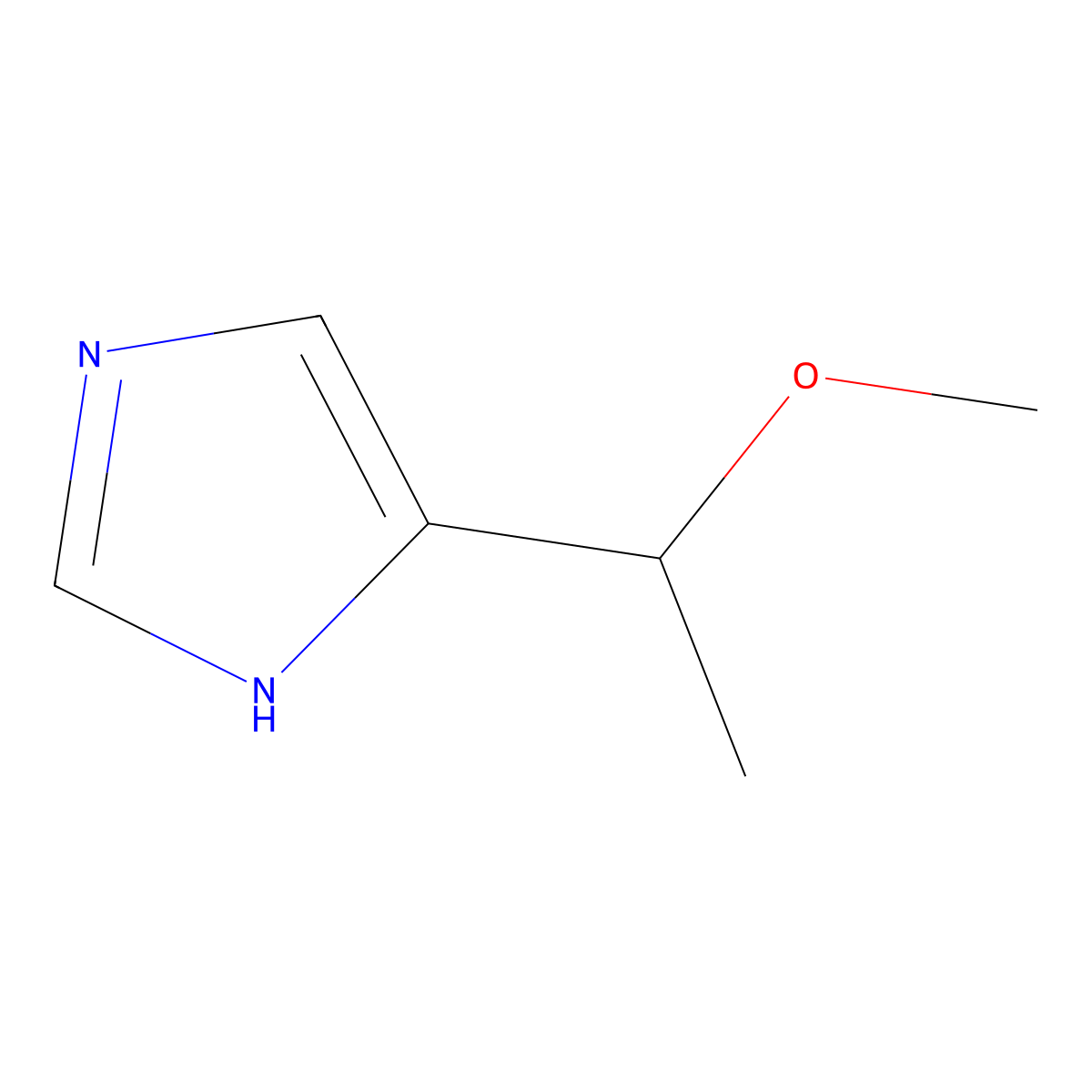 5-(1-methoxyethyl)-1H-imidazole molecular structure, CAS 116541-76-5