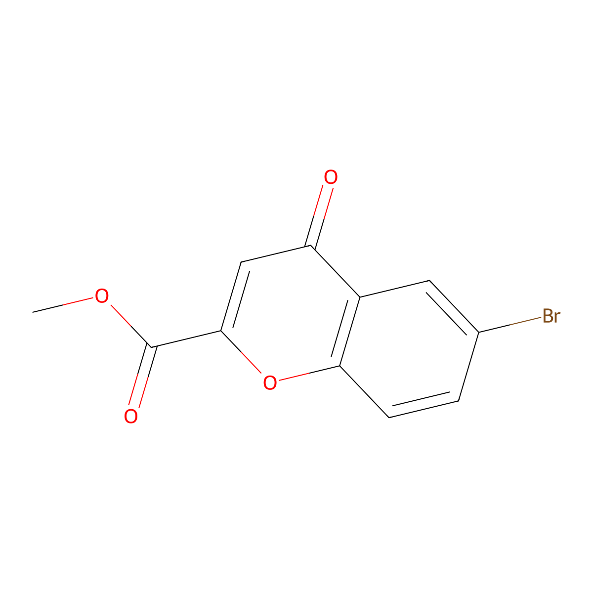 Methyl 6-bromo-4-oxo-4H-chromene-2-carboxylate molecular structure, CAS 116543-92-1