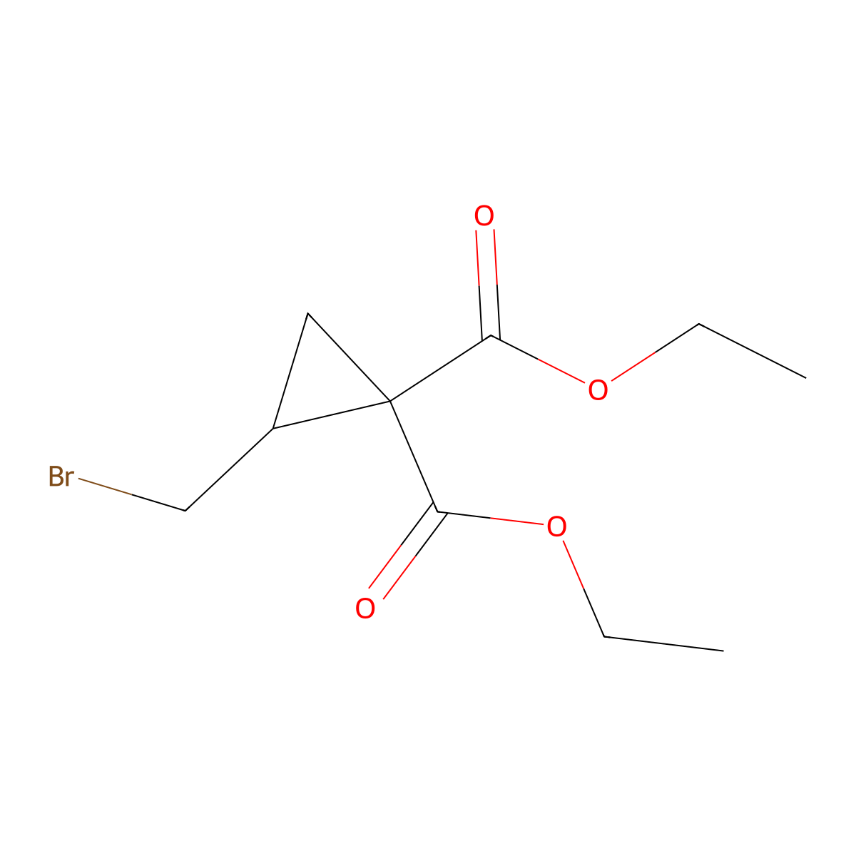1,1-diethyl(2R)-2-(bromomethyl)cyclopropane-1,1-dicarboxylate molecular structure, CAS 1165450-64-5