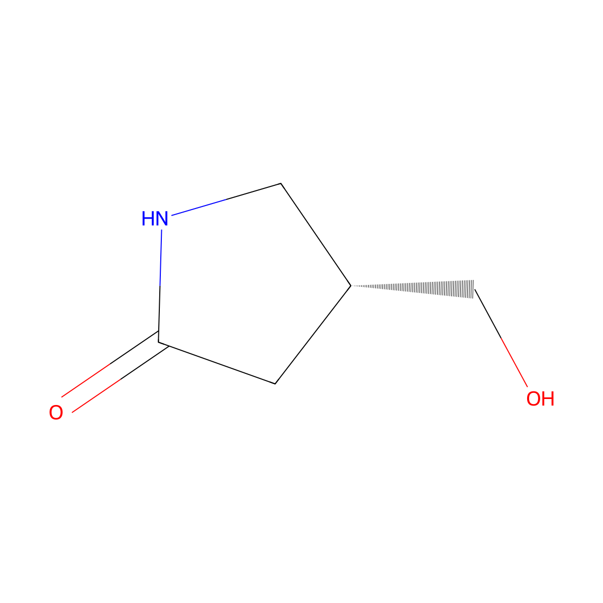 (4R)-4-(hydroxymethyl)pyrrolidin-2-one molecular structure, CAS 1165450-70-3