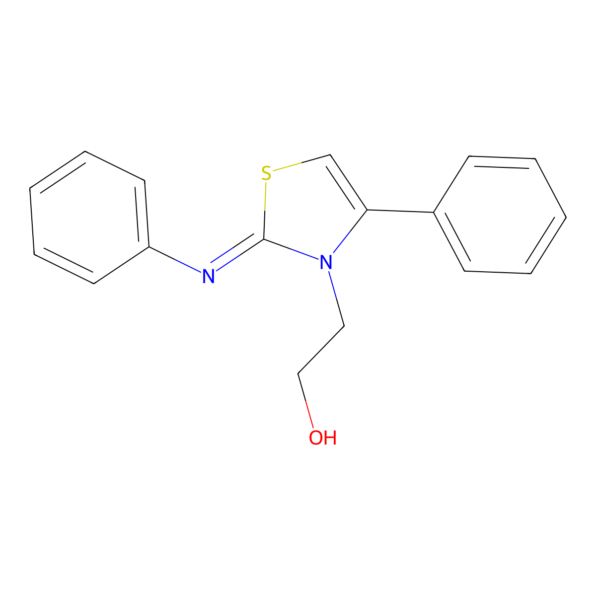 (Z)-2-(4-phenyl-2-(phenylimino)thiazol-3(2H)-yl)ethanol molecular structure, CAS 1165454-05-6
