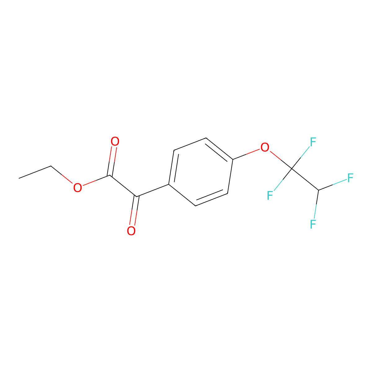 Oxo-[4-(1,1,2,2-tetrafluoroethoxy)phenyl]acetic acid ethyl ester molecular structure, CAS 116547-20-7