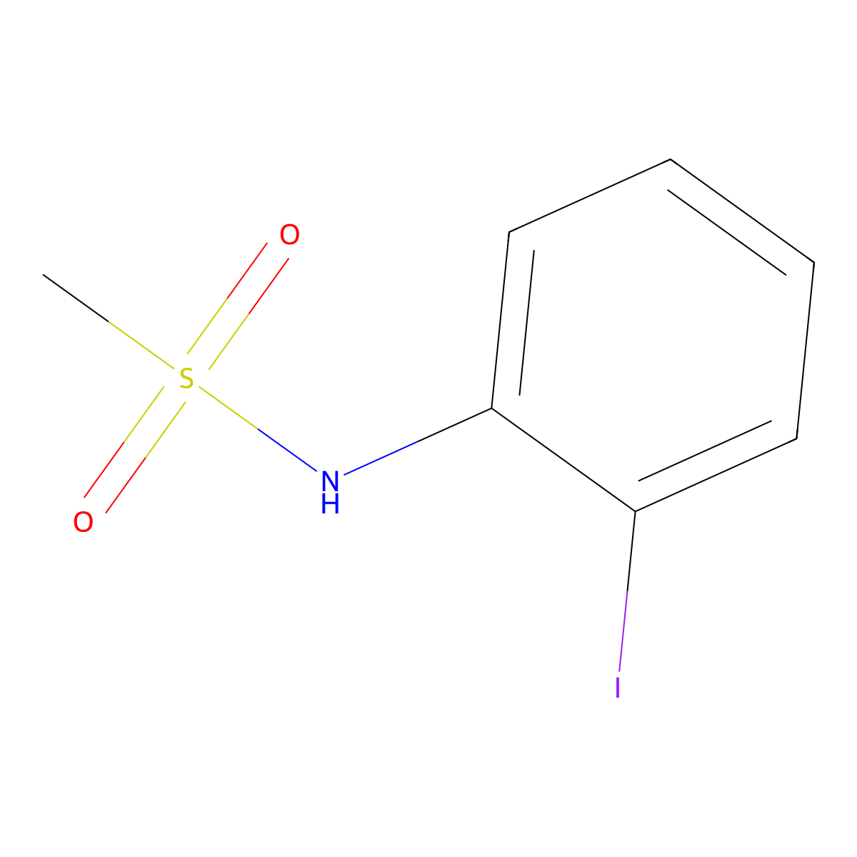 N-(2-iodophenyl)methanesulfonamide molecular structure, CAS 116547-92-3