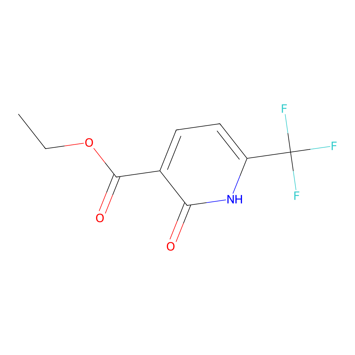 Ethyl 2-oxo-6-(trifluoromethyl)-1,2-dihydropyridine-3-carboxylate molecular structure, CAS 116548-02-8