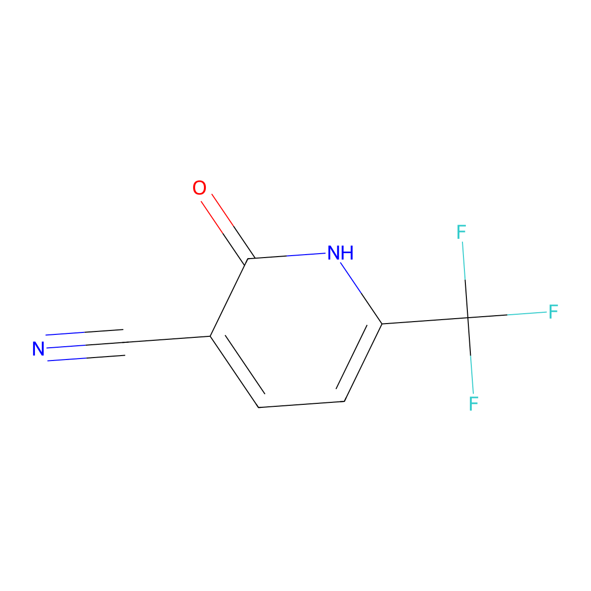 1,2-Dihydro-2-oxo-6-(trifluoromethyl)pyridine-3-carbonitrile molecular structure, CAS 116548-04-0