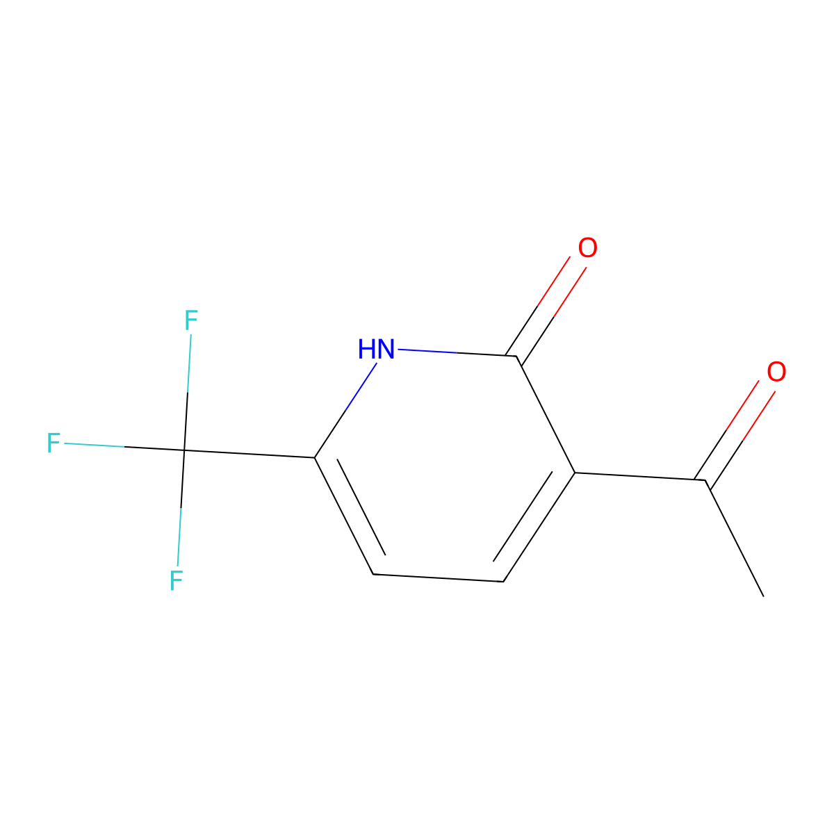 3-Acetyl-6-(trifluoromethyl)-1,2-dihydropyridin-2-one molecular structure, CAS 116548-05-1