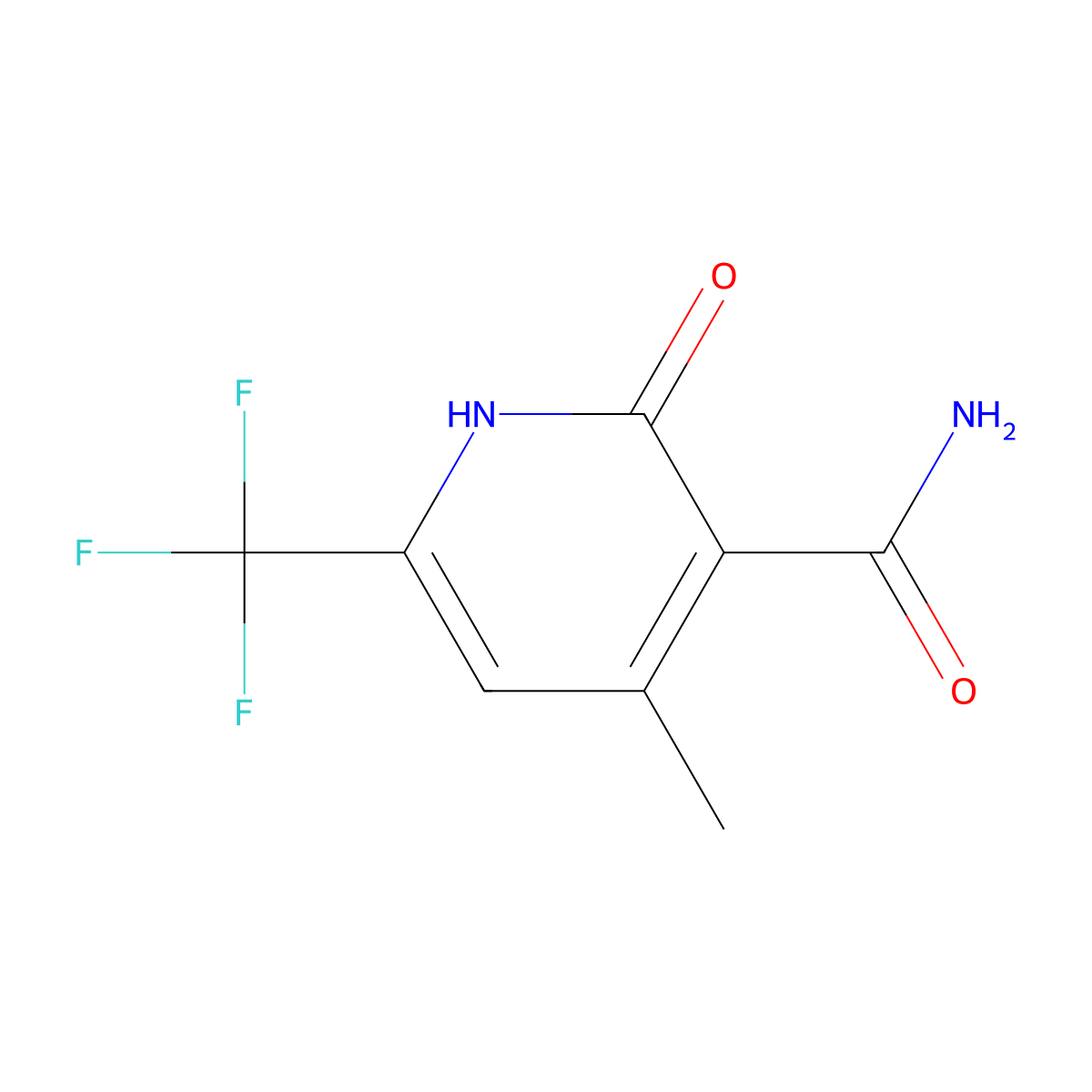 2-Hydroxy-4-methyl-6-(trifluoromethyl)nicotinamide molecular structure, CAS 116548-07-3