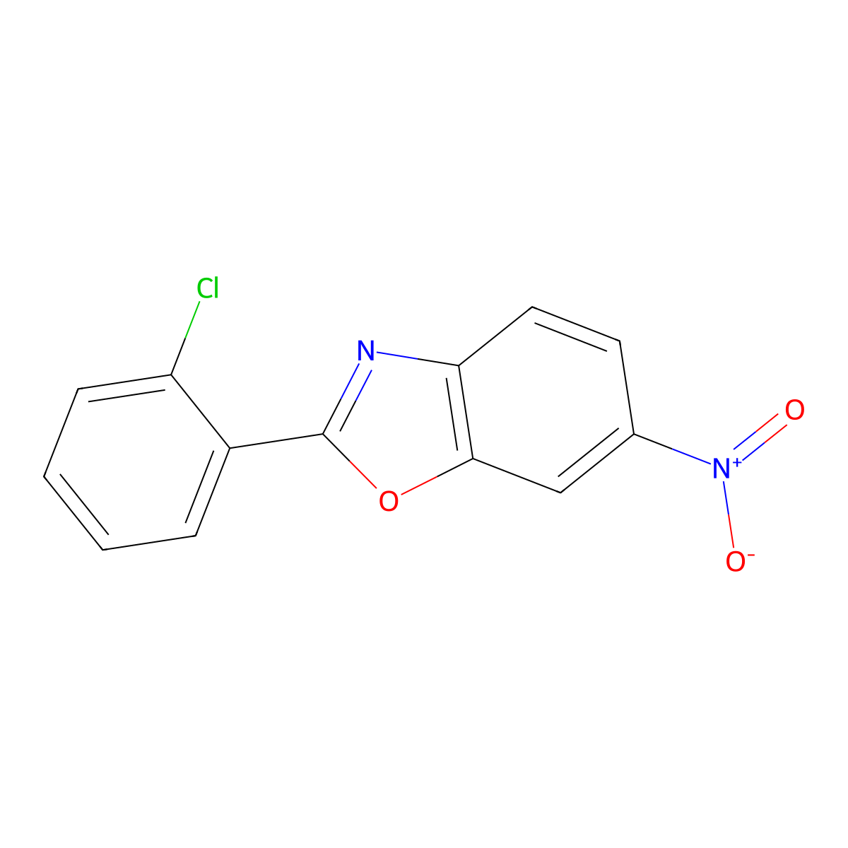 2-(2-Chlorophenyl)-6-nitro-1,3-benzoxazole molecular structure, CAS 116549-26-9