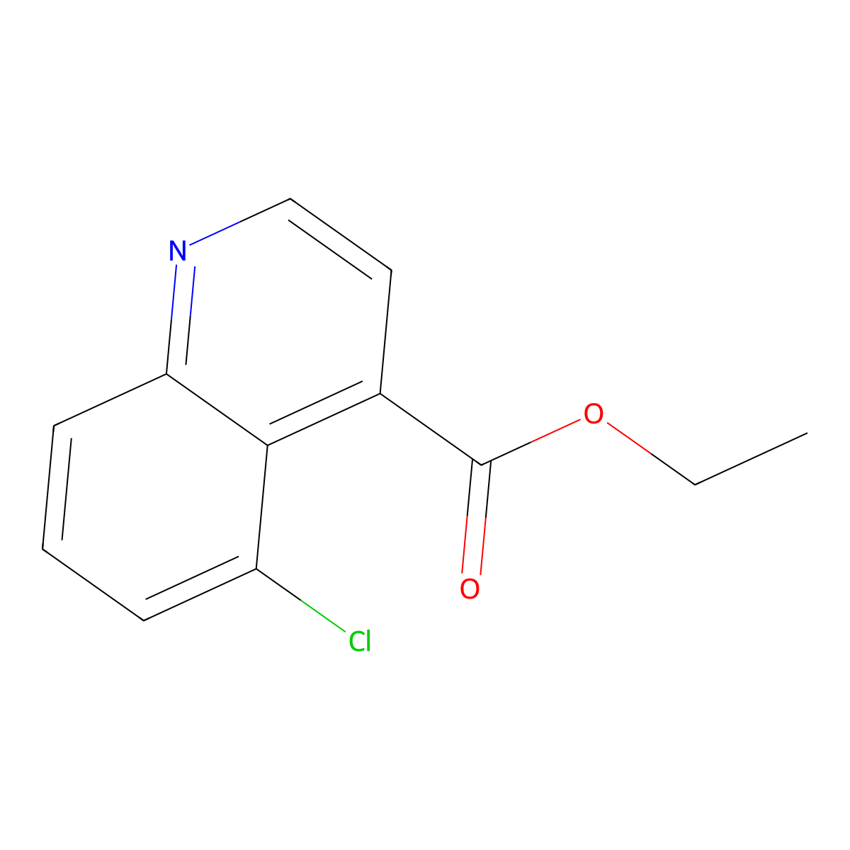 Ethyl 5-chloroquinoline-4-carboxylate molecular structure, CAS 116557-07-4