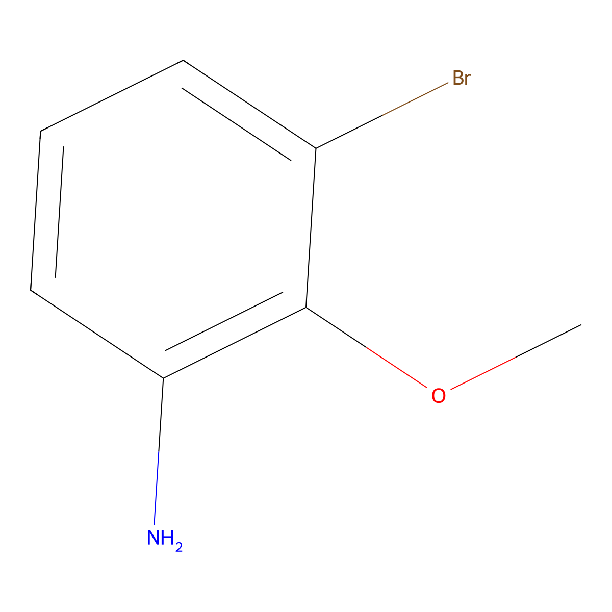 3-Bromo-2-methoxyaniline molecular structure, CAS 116557-46-1