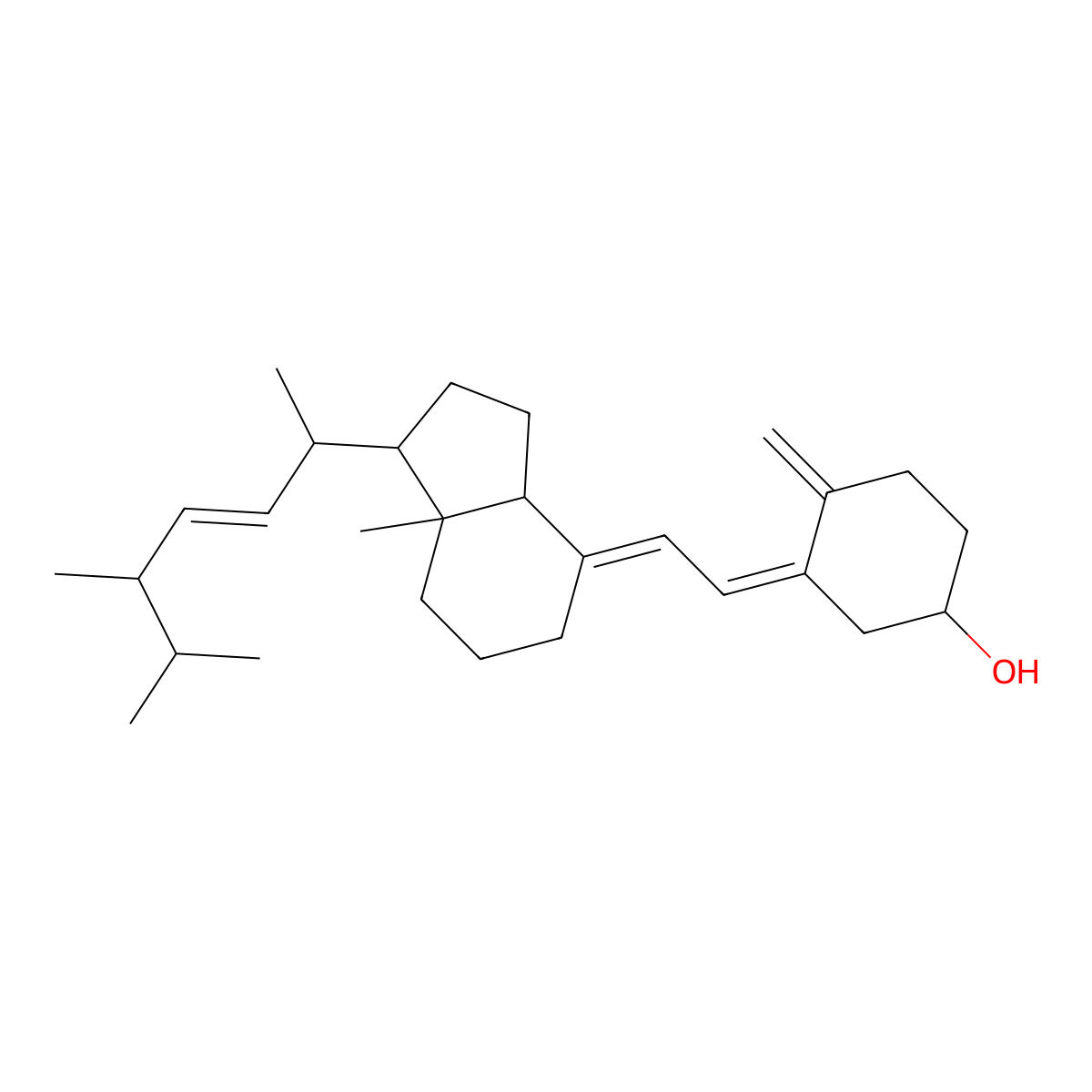 (R)-Vitamin D2 molecular structure, CAS 116559-84-3