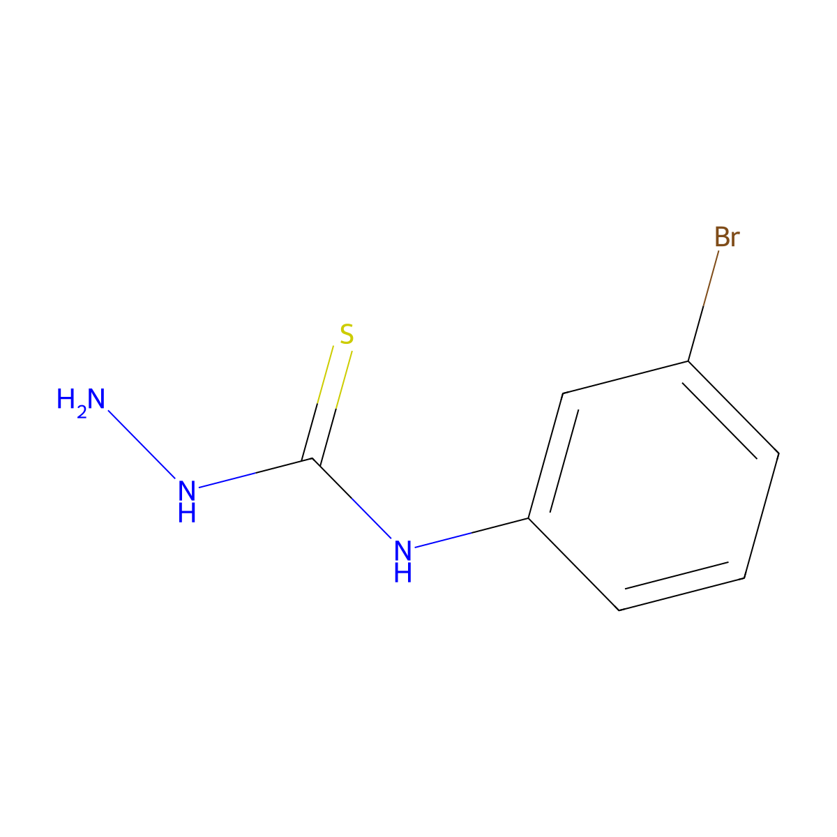 N-(3-bromophenyl)hydrazinecarbothioamide molecular structure, CAS 116567-17-0