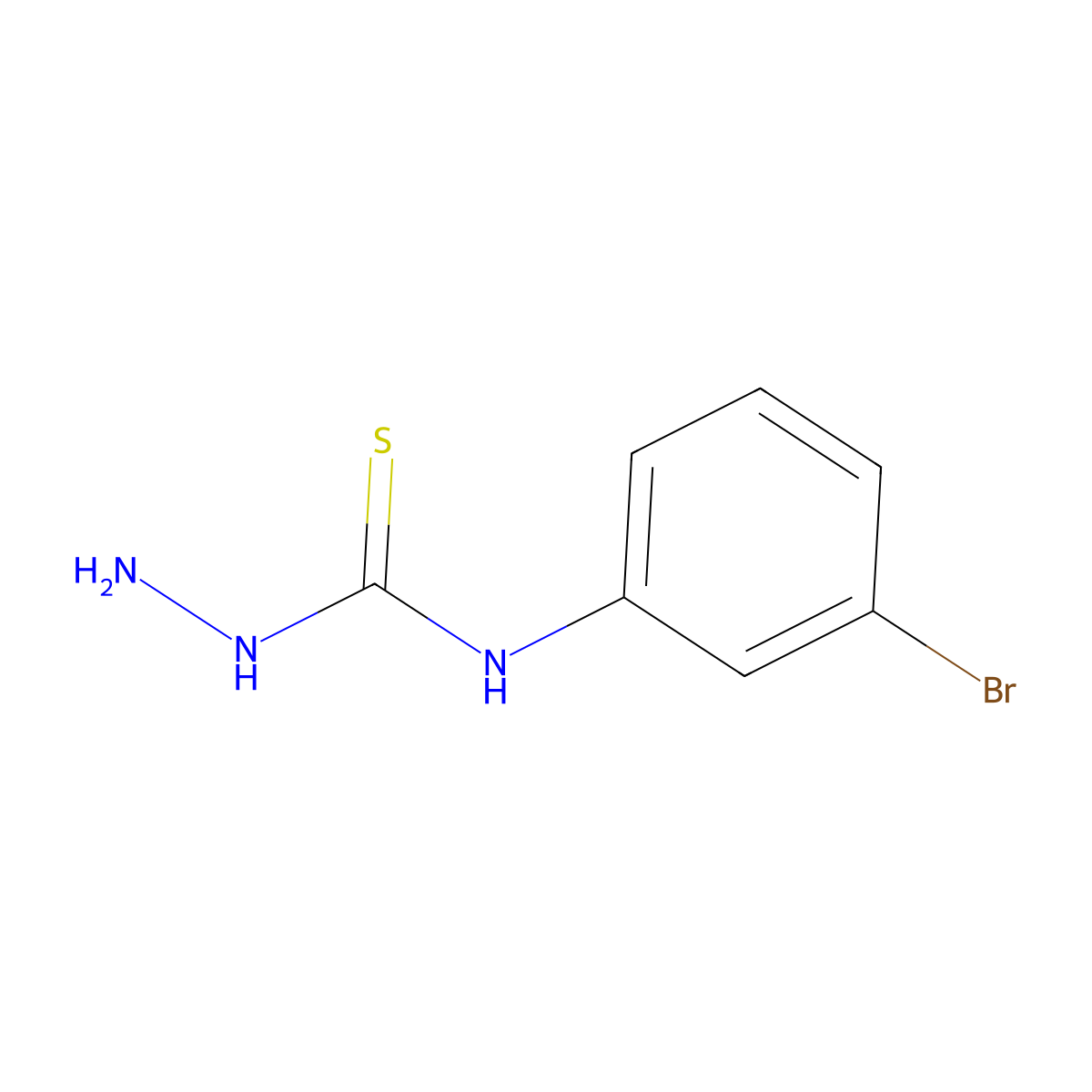 N-(3-bromophenyl)hydrazinecarbothioamide molecular structure, CAS 116567-17-0