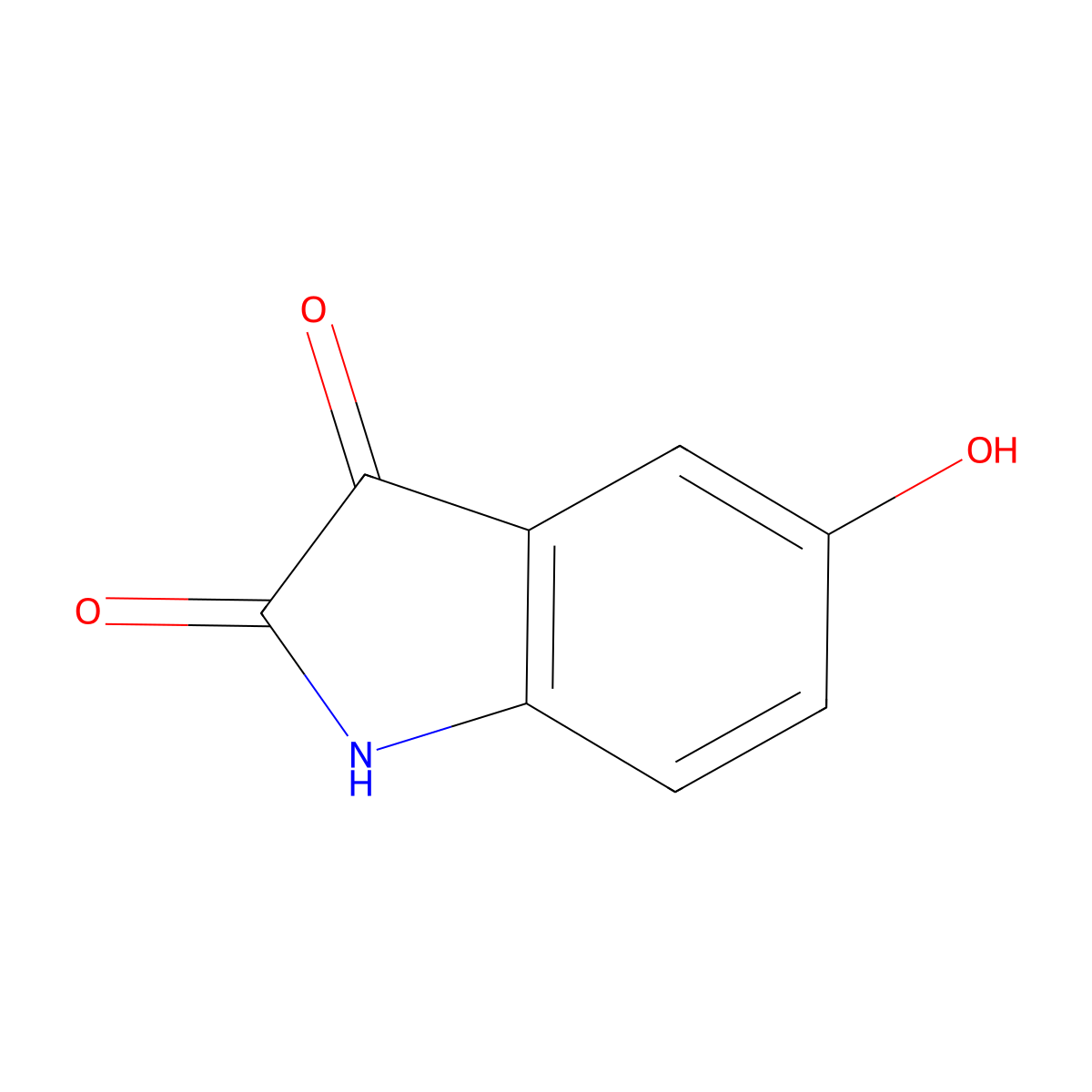5-Hydroxyisatin molecular structure, CAS 116569-09-6
