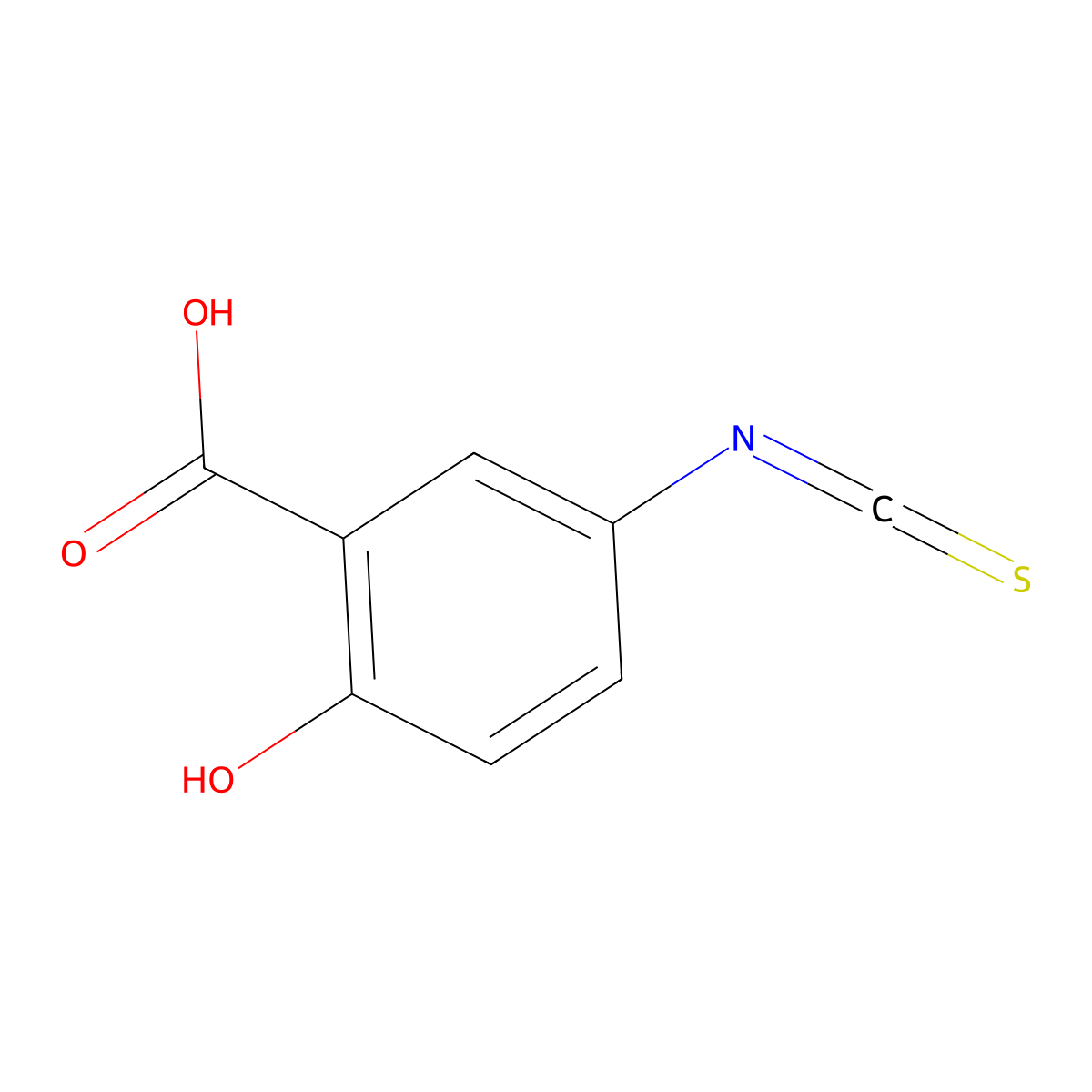 5-Isothiocyanatosalicylic acid molecular structure, CAS 116569-31-4