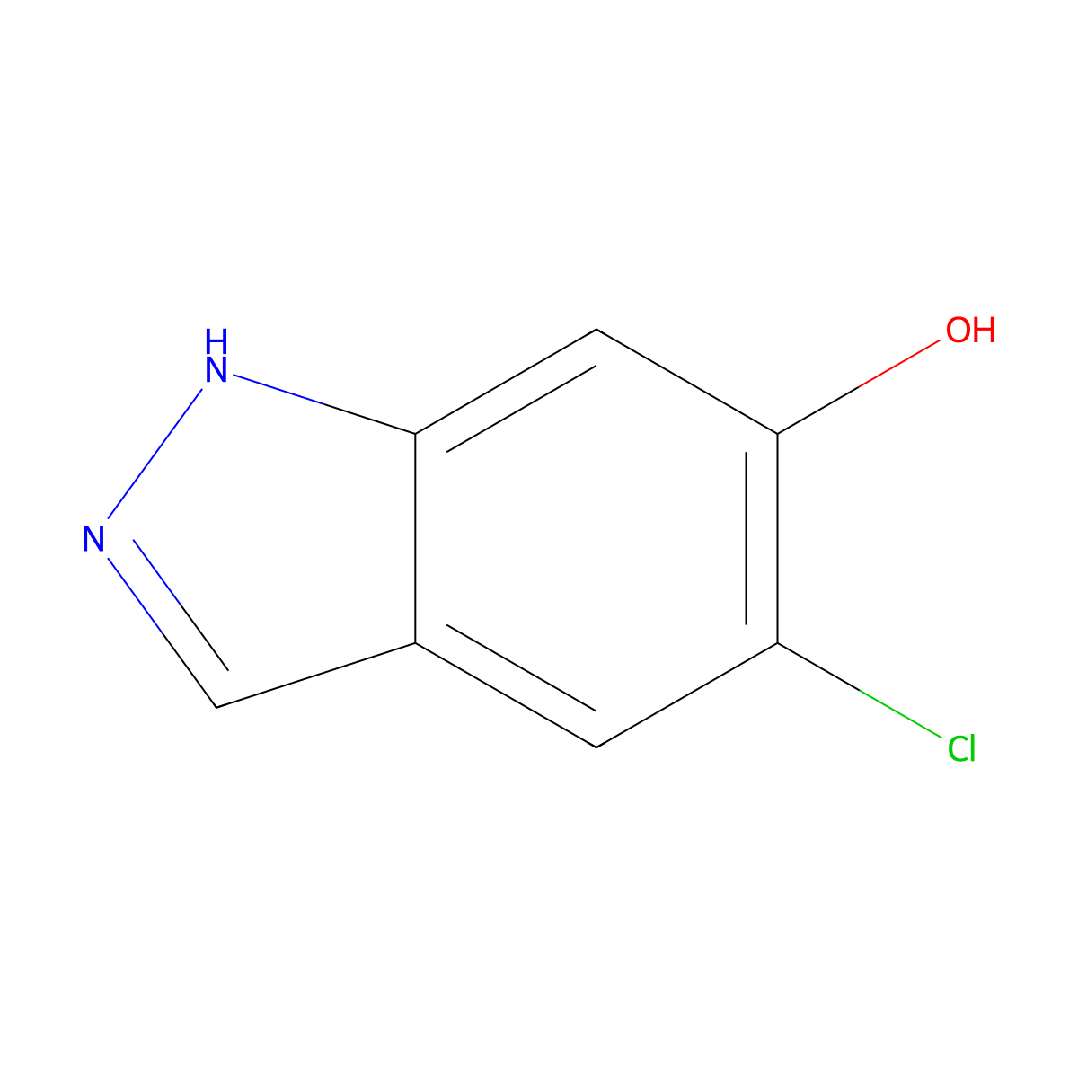 5-Chloro-1H-indazol-6-OL molecular structure, CAS 116570-38-8