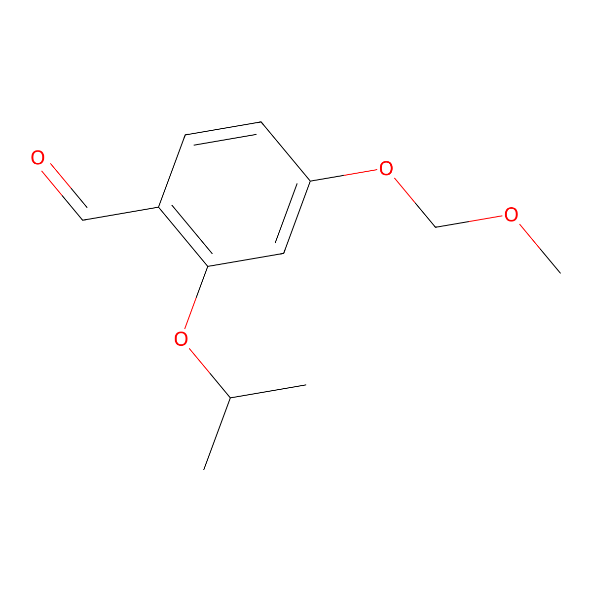 2-Isopropoxy-4-(methoxymethoxy)benzaldehyde molecular structure, CAS 1165713-38-1