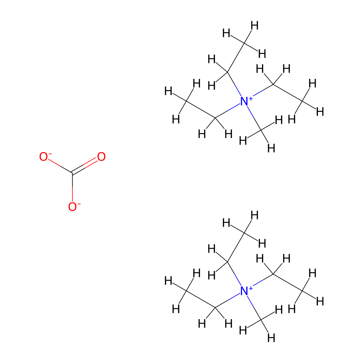 Methyltriethylammonium carbonate molecular structure, CAS 116572-41-9