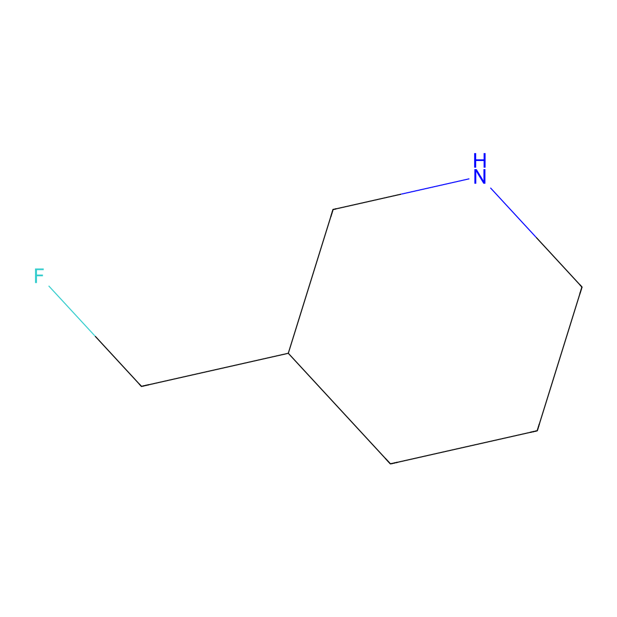 3-(Fluoromethyl)piperidine molecular structure, CAS 116574-73-3