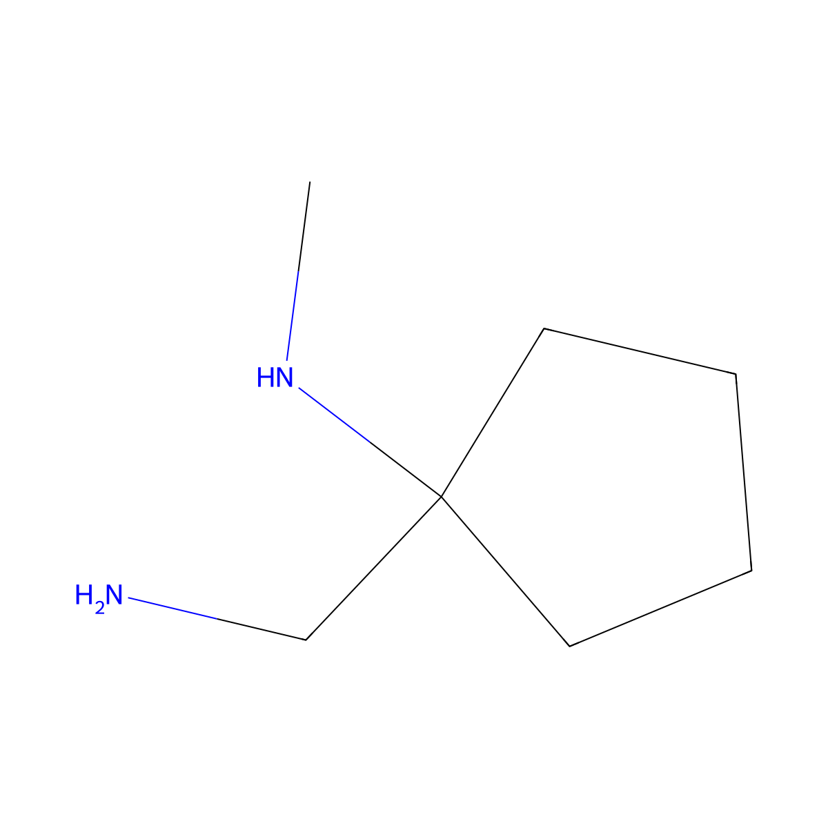 Cyclopentanemethanamine, 1-(methylamino)- molecular structure, CAS 116577-08-3