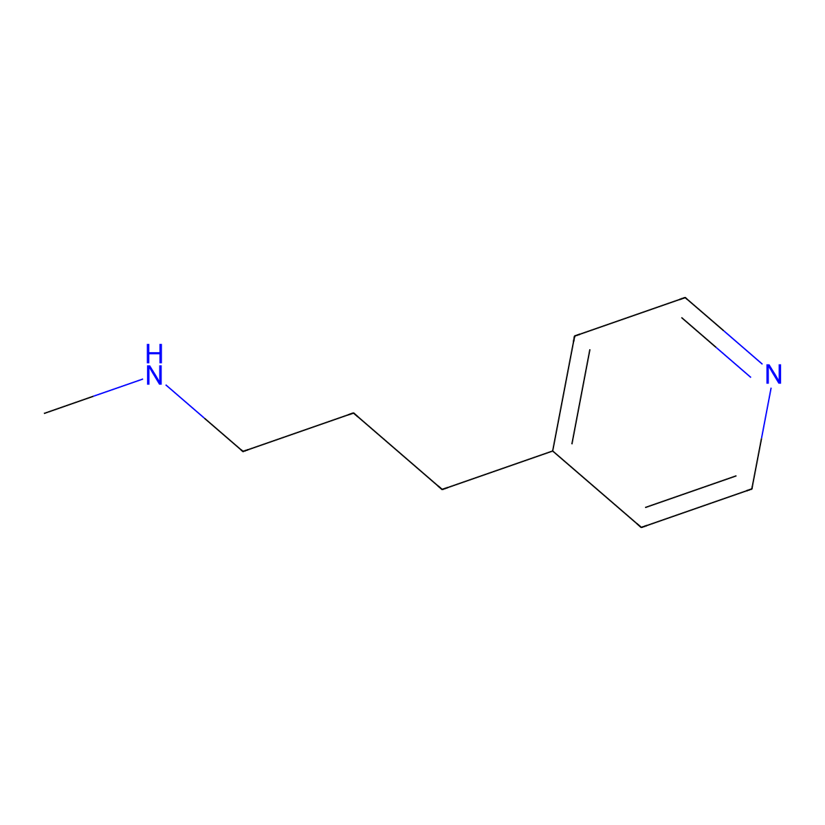 N-Methyl-3-(pyridin-4-yl)propan-1-amine molecular structure, CAS 116578-57-5