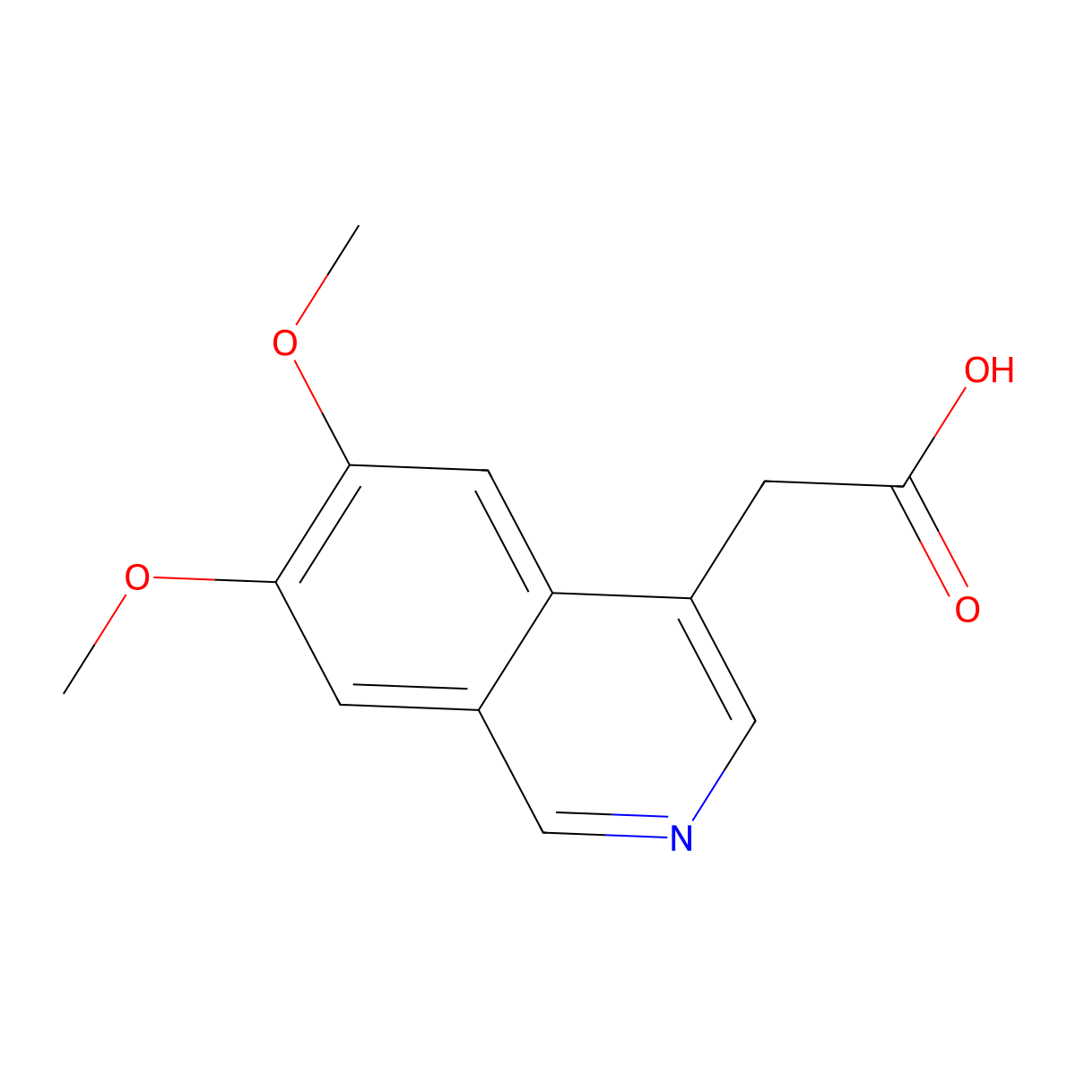 6,7-Dimethoxy-4-isoquinolineacetic acid molecular structure, CAS 116578-59-7