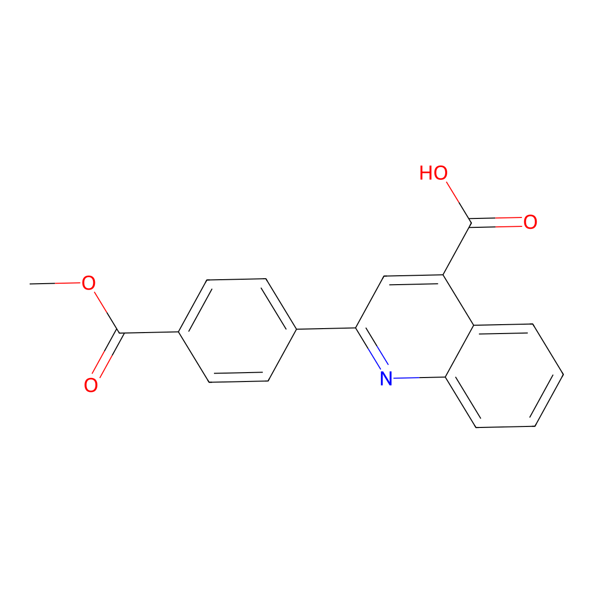 2-(4-(Methoxycarbonyl)phenyl)quinoline-4-carboxylic acid molecular structure, CAS 1165799-99-4