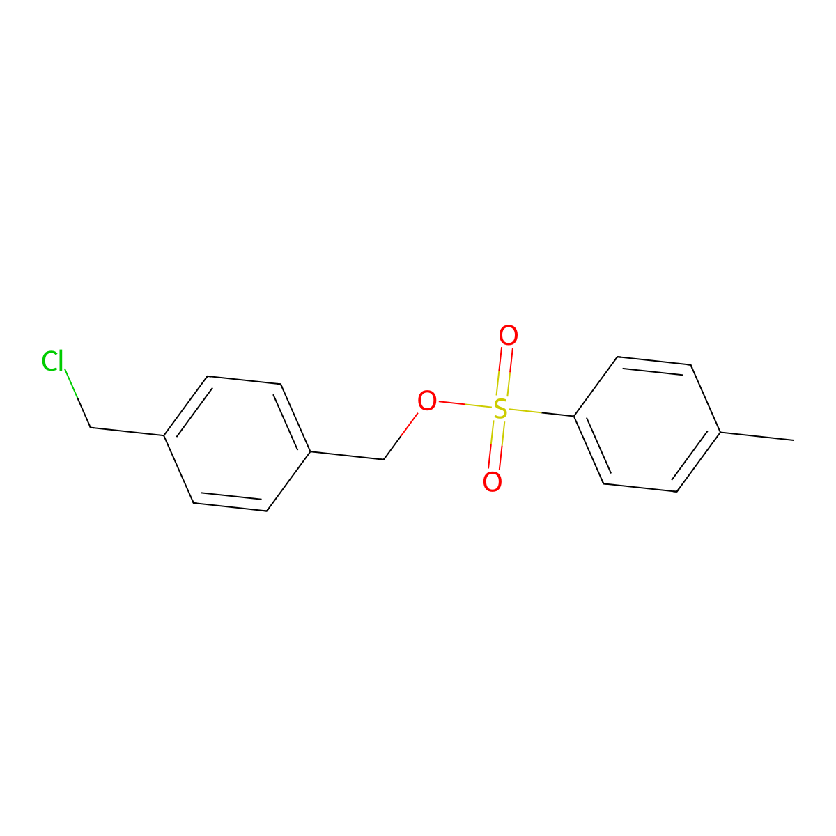 [4-(Chloromethyl)phenyl]methyl 4-methylbenzene-1-sulfonate molecular structure, CAS 1165800-05-4
