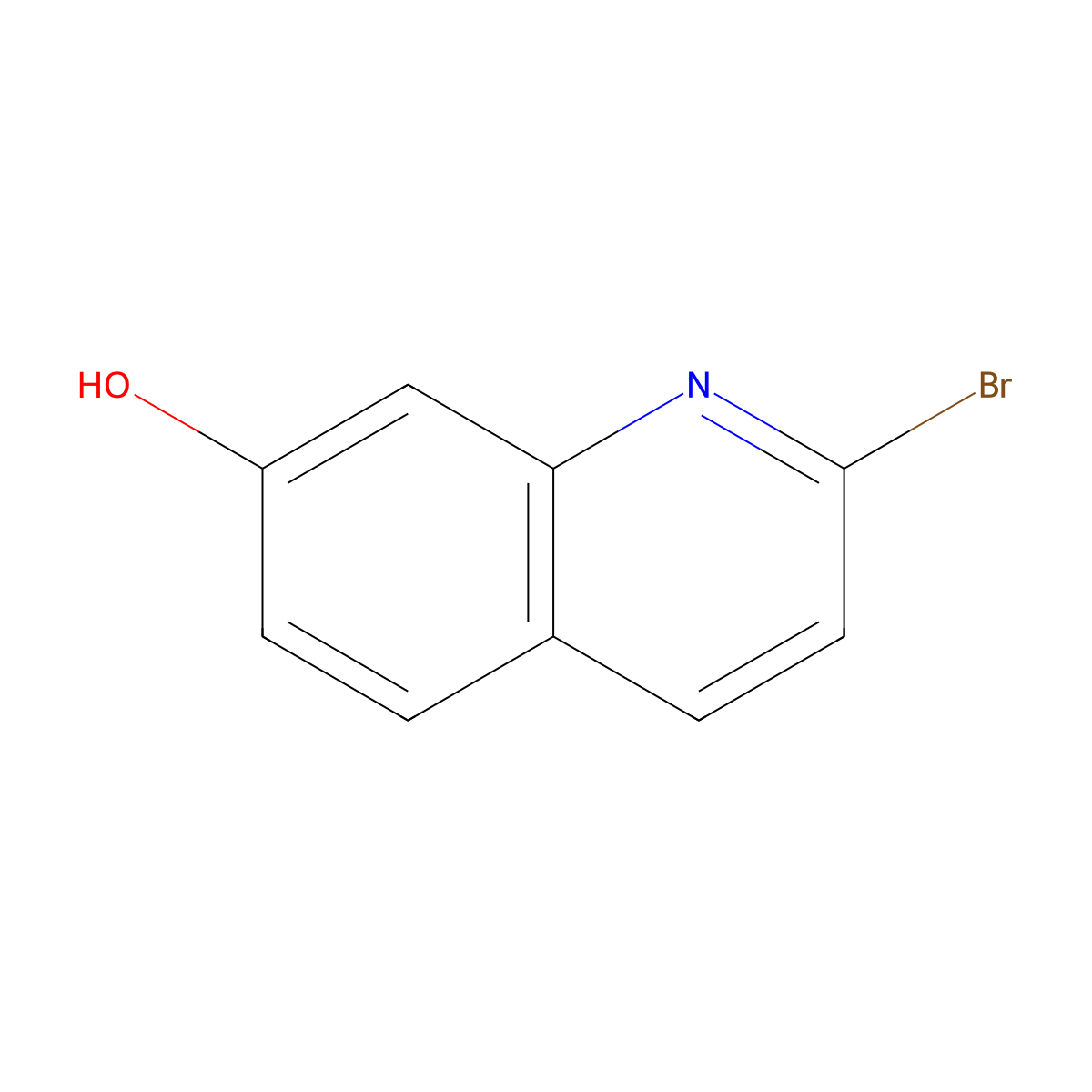 2-Bromoquinolin-7-ol molecular structure, CAS 1165801-18-2
