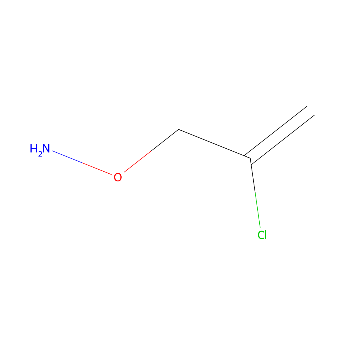 O-(2-chloroprop-2-en-1-yl)hydroxylamine molecular structure, CAS 116583-64-3