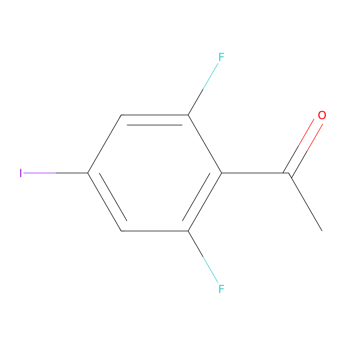 1-(2,6-Difluoro-4-iodophenyl)ethan-1-one molecular structure, CAS 1165873-45-9