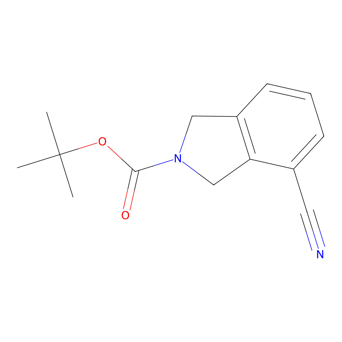 Tert-butyl 4-cyanoisoindoline-2-carboxylate molecular structure, CAS 1165876-20-9