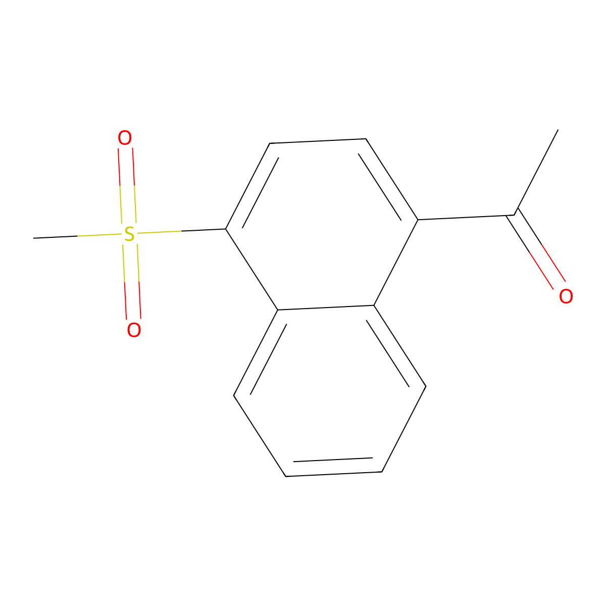 Ethanone, 1-[4-(methylsulfonyl)-1-naphthalenyl]- molecular structure, CAS 116589-61-8