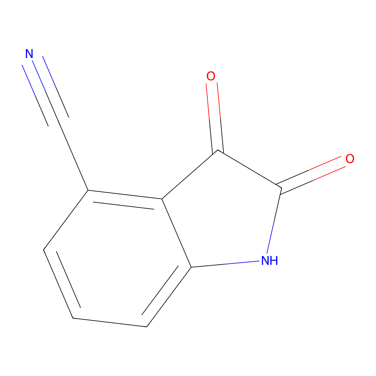 2,3-Dioxoindoline-4-carbonitrile molecular structure, CAS 1165892-60-3