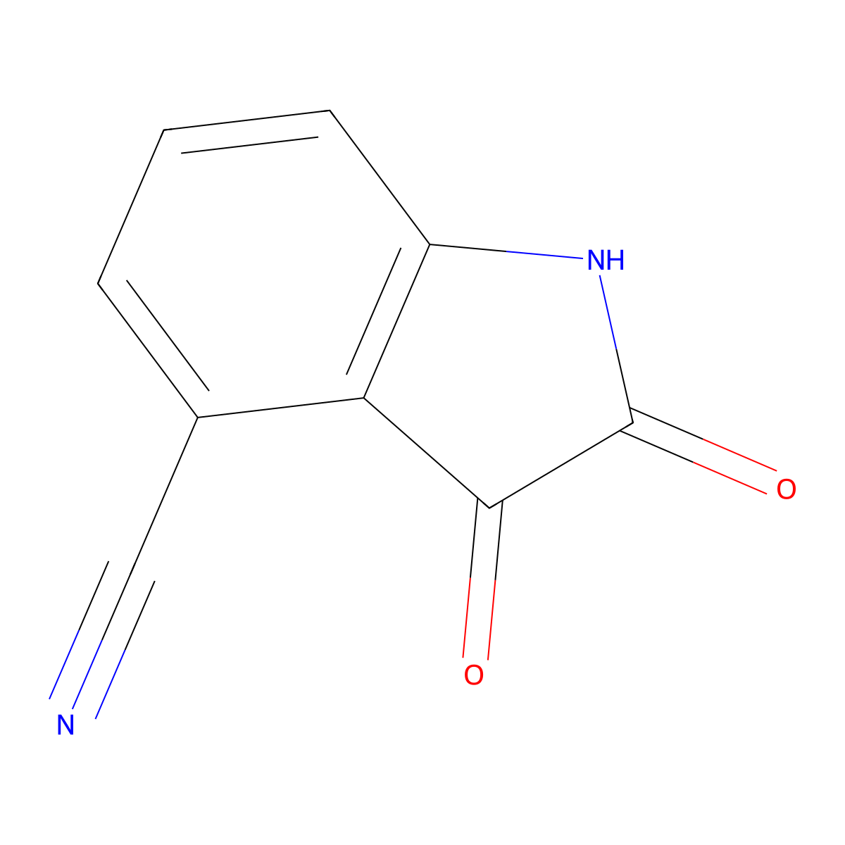 2,3-Dioxoindoline-4-carbonitrile molecular structure, CAS 1165892-60-3