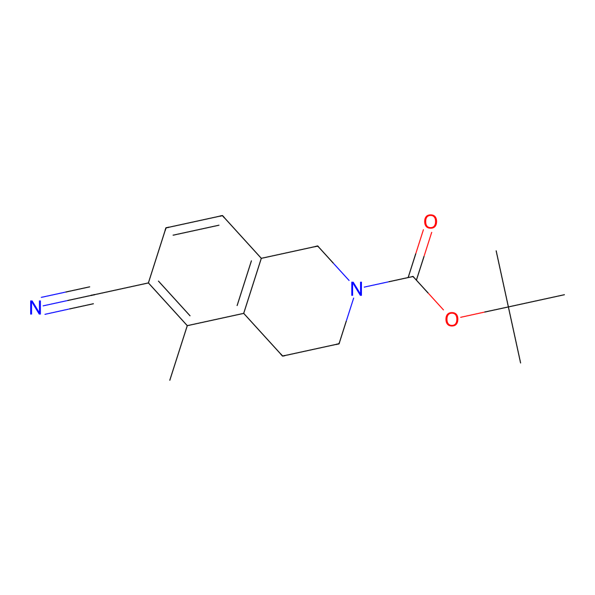 tert-Butyl 6-cyano-5-methyl-3,4-dihydroisoquinoline-2(1H)-carboxylate molecular structure, CAS 1165923-92-1