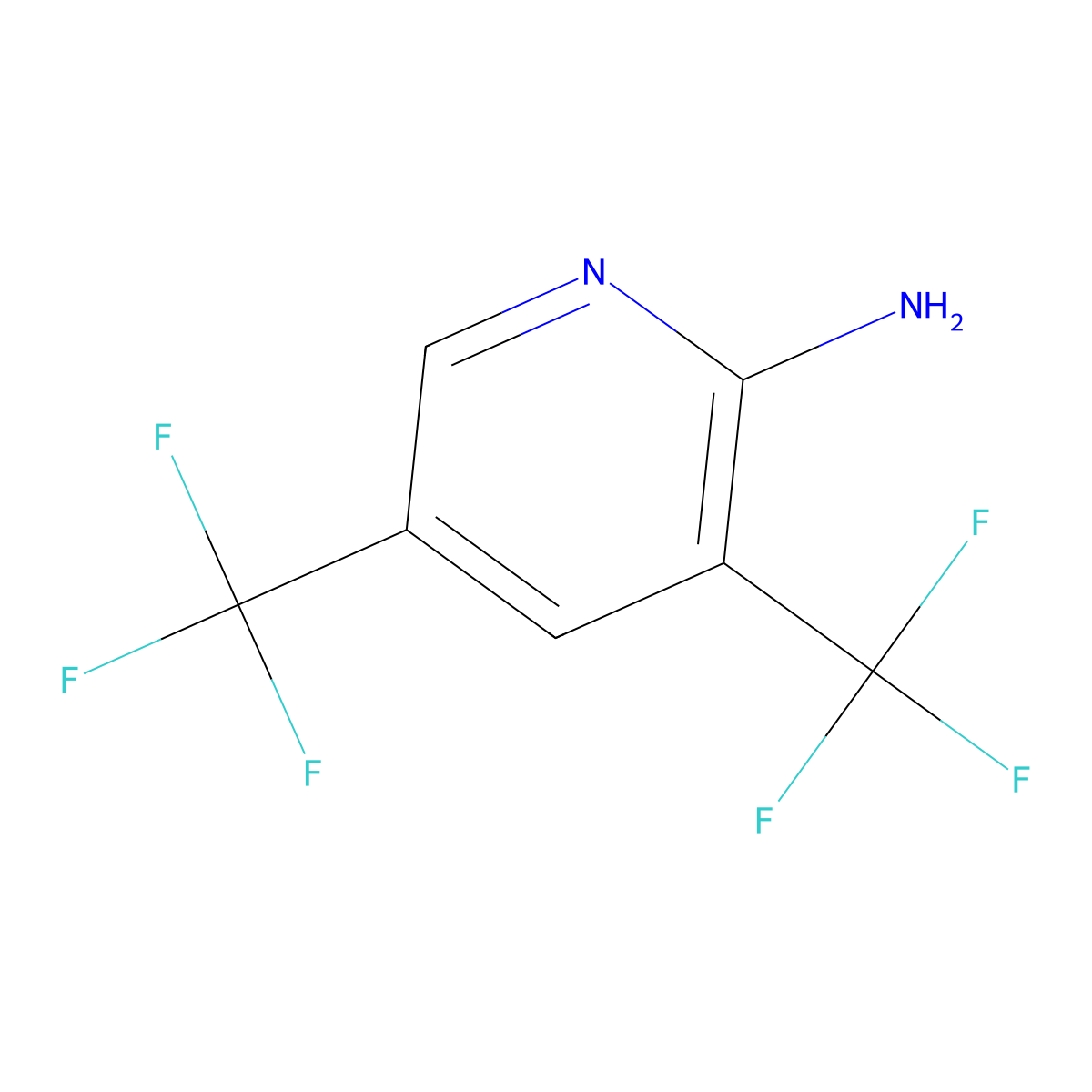 3,5-Bis(trifluoromethyl)pyridin-2-amine molecular structure, CAS 116593-01-2