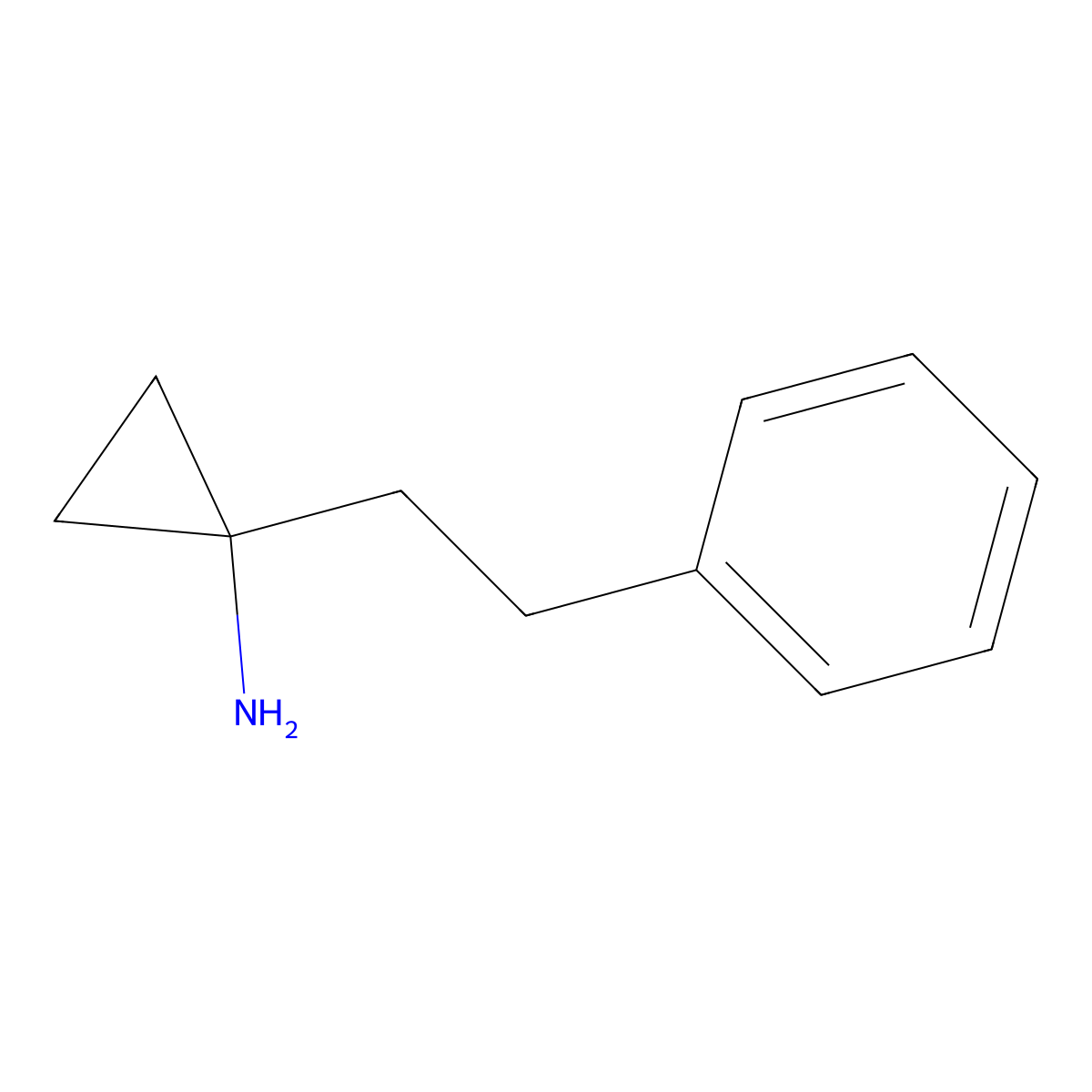 1-(2-Phenylethyl)cyclopropan-1-amine molecular structure, CAS 1165931-90-7