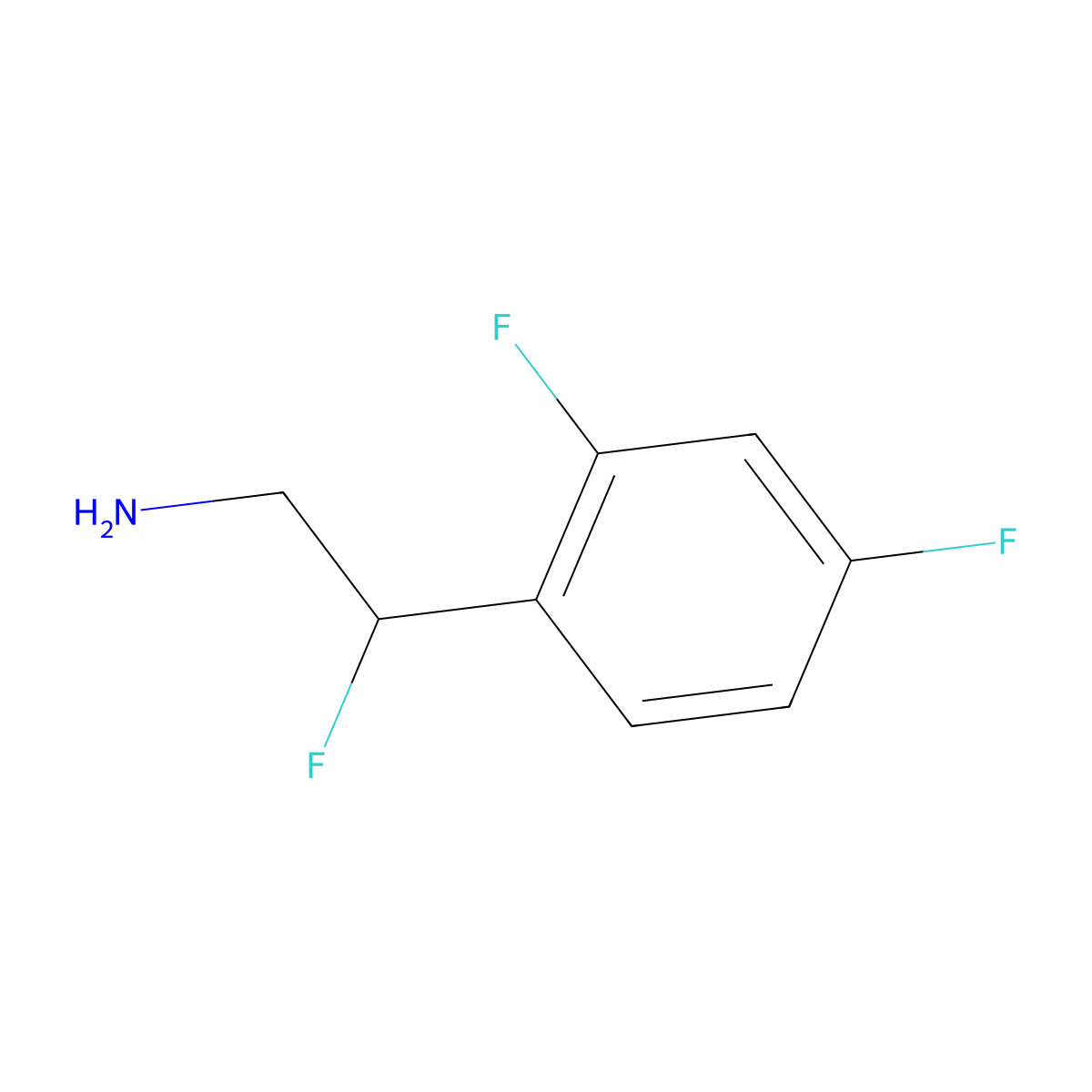 2-(2,4-Difluorophenyl)-2-fluoroethan-1-amine molecular structure, CAS 1165931-98-5