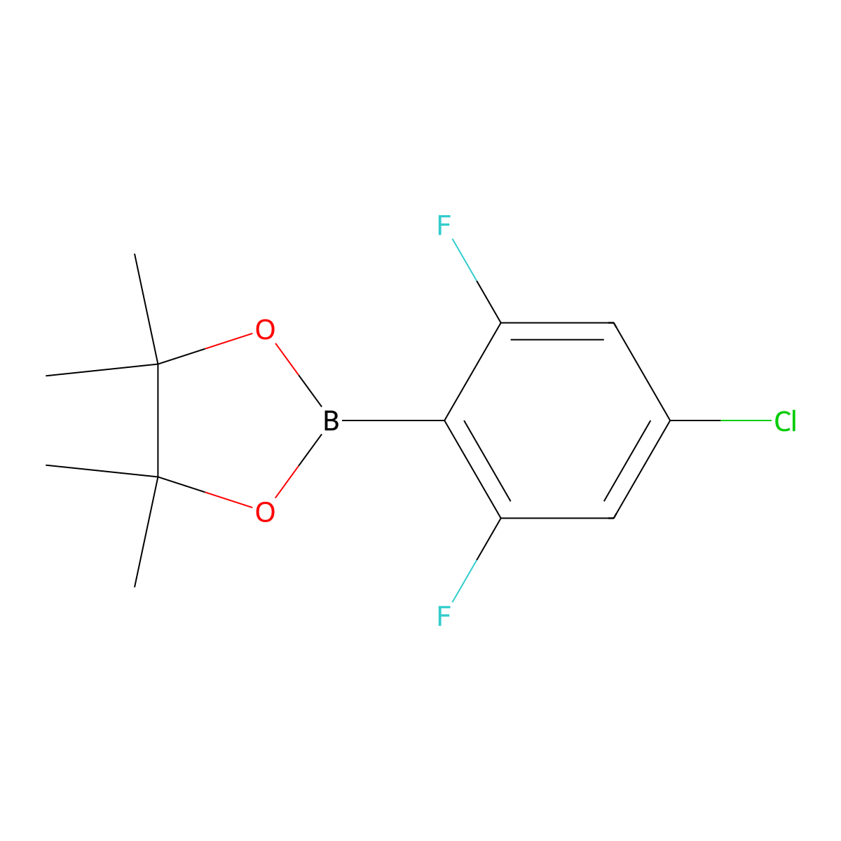 2-(4-Chloro-2,6-difluorophenyl)-4,4,5,5-tetramethyl-1,3,2-dioxaborolane molecular structure, CAS 1165935-84-1