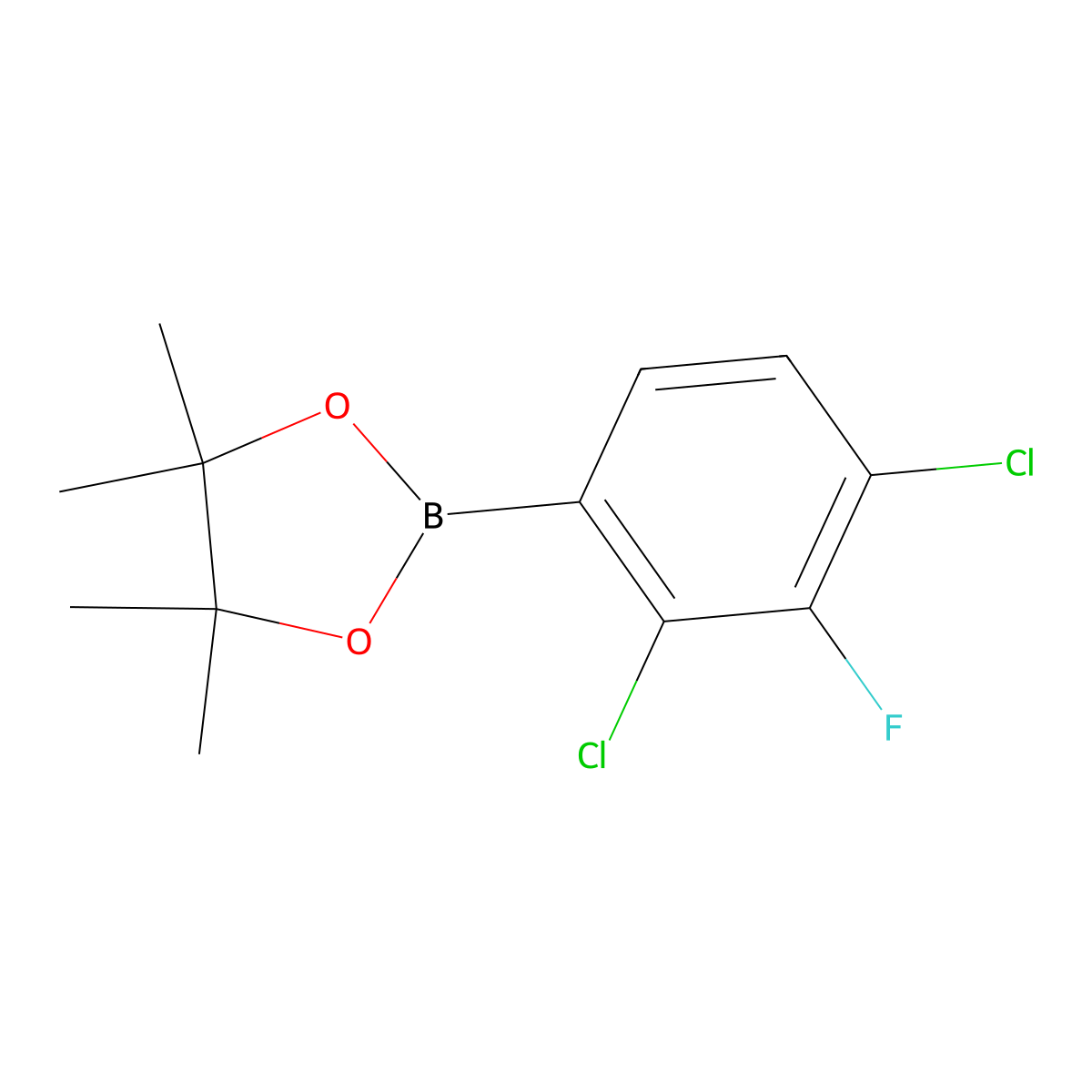 2-(2,4-Dichloro-3-fluorophenyl)-4,4,5,5-tetramethyl-1,3,2-dioxaborolane molecular structure, CAS 1165935-90-9