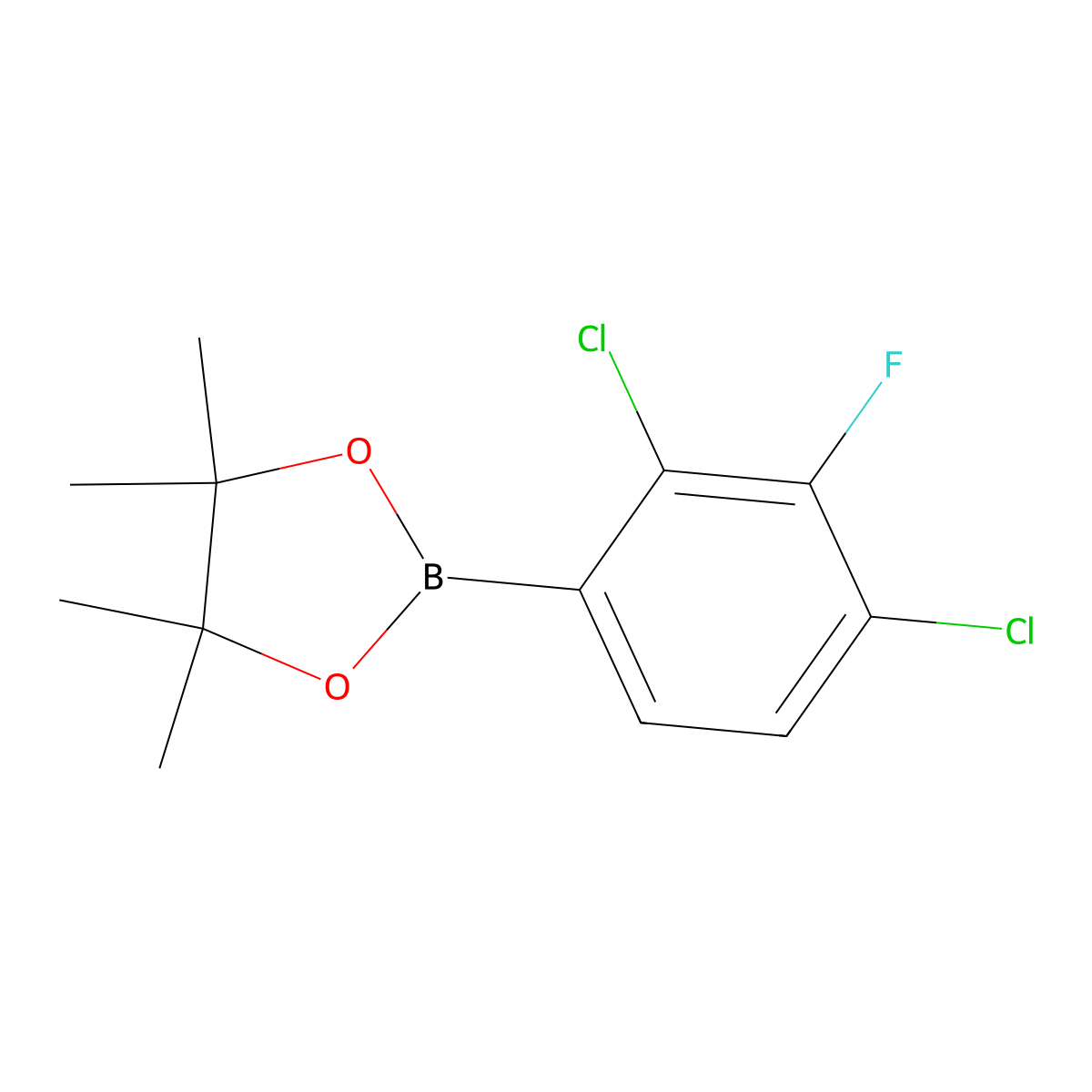 2-(2,4-Dichloro-3-fluorophenyl)-4,4,5,5-tetramethyl-1,3,2-dioxaborolane molecular structure, CAS 1165935-90-9