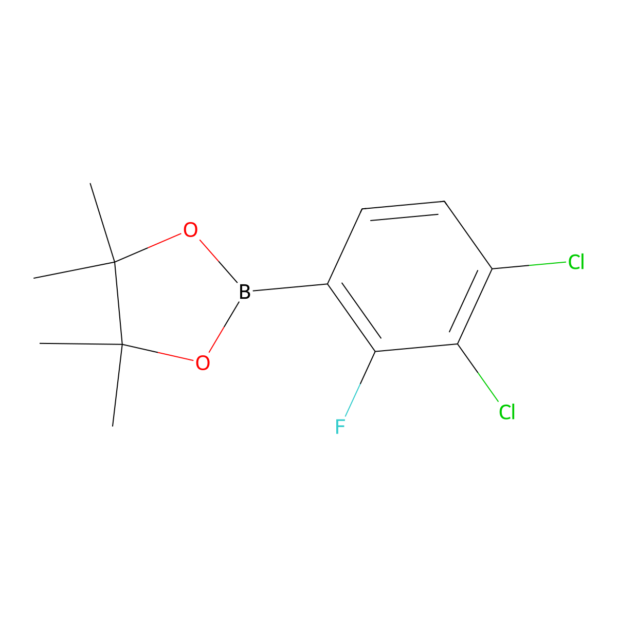 2-(3,4-Dichloro-2-fluorophenyl)-4,4,5,5-tetramethyl-1,3,2-dioxaborolane molecular structure, CAS 1165935-92-1