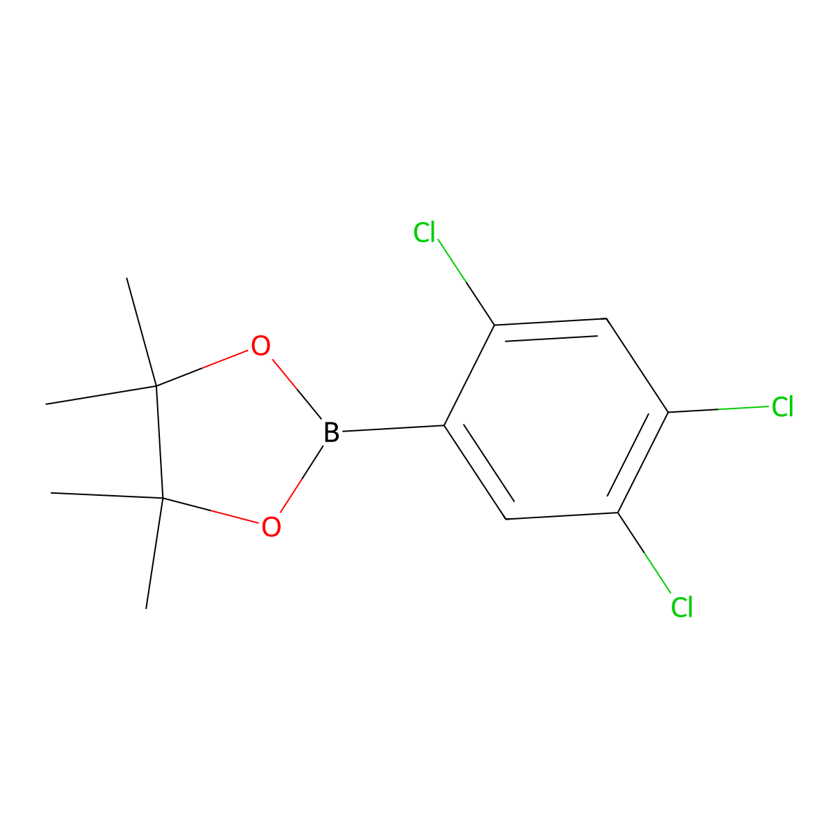 4,4,5,5-Tetramethyl-2-(2,4,5-trichlorophenyl)-1,3,2-dioxaborolane molecular structure, CAS 1165935-93-2
