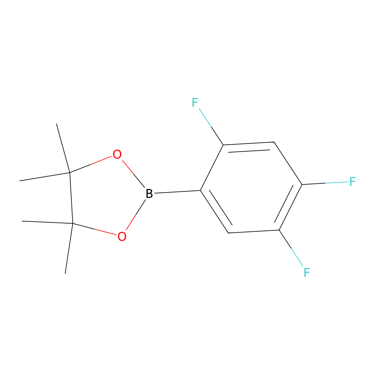 4,4,5,5-Tetramethyl-2-(2,4,5-trifluorophenyl)-1,3,2-dioxaborolane molecular structure, CAS 1165935-99-8